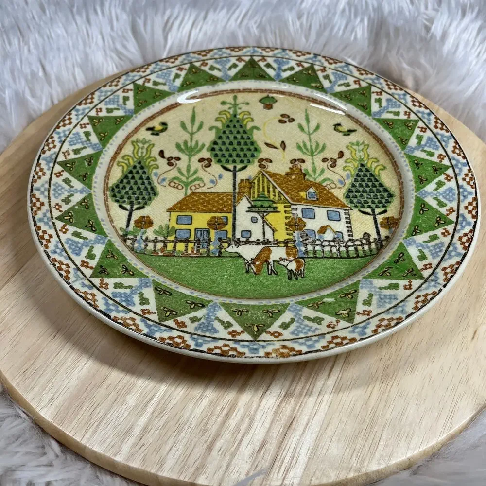 Vintage Royal Doulton Plate Sampler Pattern D3749 Plate Rare 1924 to 1936 Rare